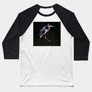 Great Blue Heron on the Wing Baseball T-Shirt